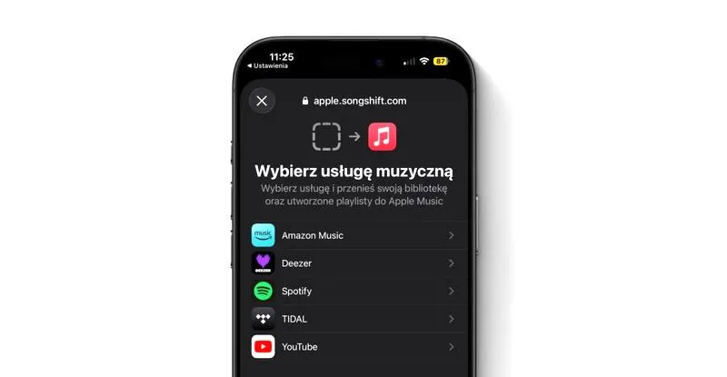 Przenoszenie playlist Spotify