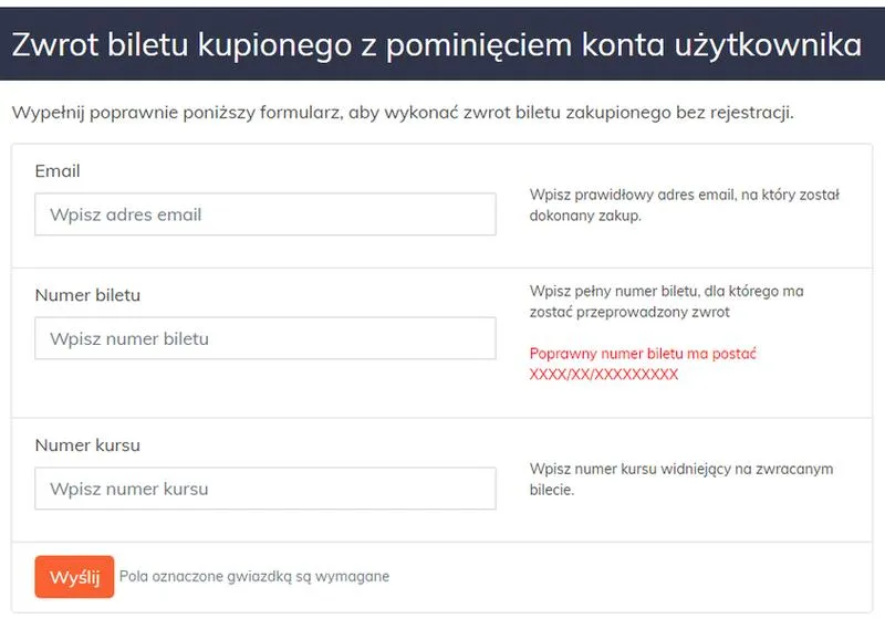 Zwrot biletów na koncert
